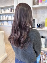 キャアリー(Caary)&nbsp;福山市Caary韓国艶髪ピンクブラウン艶カラーモーブカラー巻き髪