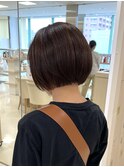 ショートボブ/ミルクティーブロンド/酸性ストレート/平塚駅