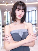 ケアリー 流山おおたかの森(Carelly)&nbsp;デザインカラー/レイヤーカット/ウェットヘア/オリーブベージュ