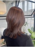 透明感ブラウン×レイヤースタイル