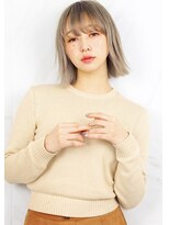 ヘアサロン ガリカ 表参道(hair salon Gallica) ☆ ホワイティーグレージュ ＆ 毛束感 ☆ 切りっぱなしボブ☆