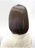 ナチュラルボブ×艶アッシュベージュ