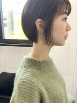 キラ 渋谷(KILLA) ミニボブ/くすみカラー 小顔 オリーブカラー 切りっぱなしボブ
