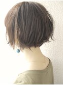 【松戸　ムラマツ】マッシュショートボブ　アッシュカーキ