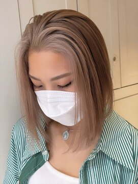 ベレーザ 渋谷(BELEZA) ba1184ハイトーンバレイヤレージュ金髪ボブロブヘアボブルフ