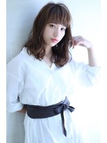 オーロ 緑地公園店(ORO)&nbsp;似合わせカットアッシュブラウンの大人かわいい小顔セミディ