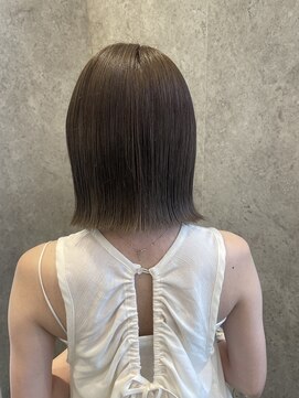 ガーデンエス 府中店(GARDENes) 【切りっぱなしボブ】×【オリーブベージュ】