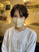 ラウンジ モリオ イケブクロ(Lounge MORIO Ikebukuro) 黒髪ショートニュアンスパーマ/大人可愛いショートパーマ◯