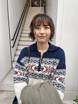 カフ(CAF) CAF ミニボブ/くるくるパーマ/ニュアンス/似合わせ/大阪/心斎橋