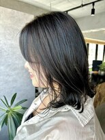 サニーサイドサロン(SUNNY SIDE SALON)&nbsp;インディゴハイライト×ミディ