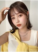 結べるボブ ベージュイヤリングカラー【肥田亜沙美】