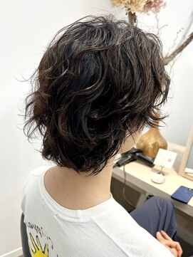 サロンドジョー(salon de joe) ツイストスパイラルパーマメンズマッシュ波巻きパーマ　奥東巧真