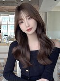 韓国ヘア2wayバングシースルーバングフェミニンロング前髪