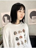 島田/レイヤーボブ 黒染めなし 就活カラー ブルーカラー 白楽