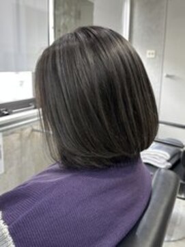 ラック 表参道(LUCK) ダークグレーハイライト/ボブ/ロブ/細めハイライト/表参道/原宿