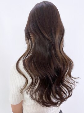 くびれヘア美髪韓国ヘア顔周りレイヤーロング_ba538273