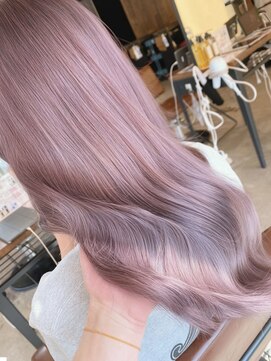 アマトウキョウ アユンチェ(AMA TOKYO×AYUNCHE) ミルクティーピンク　ピンクカラー　ブリーチカラー