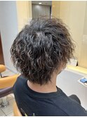 小顔効果◎ツイスパ縦落ちパーマでモテ髪マッシュ