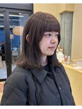 スニュウ(snuw) 【snuw_hotaru】ブリーチなし透明感カラーミルクティカラーボブ