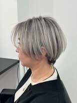 エゴ 池袋(EGO) シャドールーツ/ホワイトバレイヤージュ/ショートカット白髪隠し