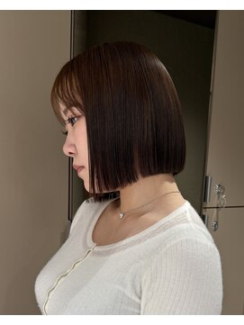 メゾンマイル 恵比寿(maison mile) #ブリーチなしダブルカラー#ワインレッド#ボルドーカラー#前髪