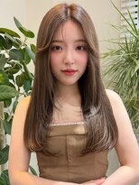 コート 青山(Cote)&nbsp;20代30代40代50代王道ワンカールロングレイヤーブラウンカラー