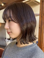 トップヘアー スパアンドリラクゼーション 安城(spa&relaxation)&nbsp;安城外ハネ顔まわりレイヤーボブモカブラウン透明感カラー20代