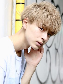 ネイビー(NAVY) ハイトーン！スモーキーアッシュ×プラチナムマッシュ