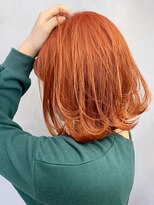 アルバム 新宿(ALBUM SHINJUKU)&nbsp;オレンジボブ_くびれミディイヤリングカラー_ba333561