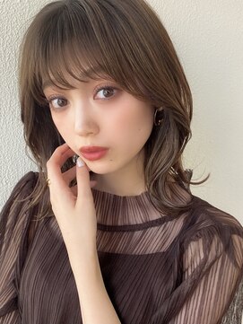 シルクレイ 吉祥寺店(Silk-lei) Silk-lei吉祥寺/エアリーミディのアッシュベージュ,ひし形/iNOA