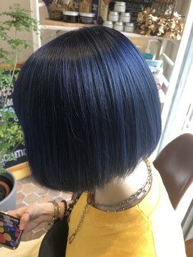 ビランチェ 池袋(bilancia) コバルトブルー◆ケアブリーチ◆ダブルカラー【池袋/池袋東口】