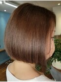 【hair resort MAHANA】肩上ボブ×シングル艶カラーベージュ