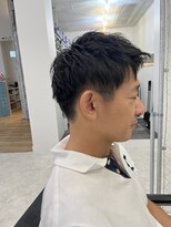 ビースト ナガウラ(BEEST)&nbsp;リアルお客様ワックス付けただけでアップバング束間ツーブロック