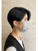 ネイビー　ハンサムショート