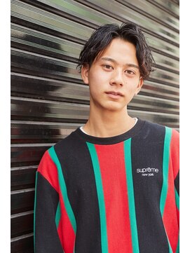 クレスト 近江八幡店(CREST) マッシュツーブロックメンズパーママッシュウルフメンズカット