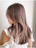 ラベンダーグレージュレイヤーカット_チェリーブラウン_ba416691