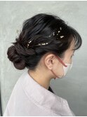 ボブゆるふわまとめ髪