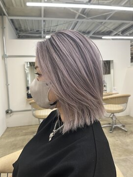 ファンド 千葉(fand) バレイヤージュカラー/シャドールーツグレージュヘア