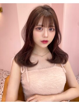 ボタン シブヤ(VOTAN SHIBUYA) ピンク/ブラウン/レイヤー/カラー/カット/韓国/渋谷