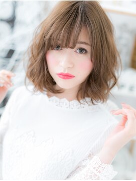 カバーヘア 上尾西口店(COVER HAIR) ことりベージュ斜めバングくせ毛風大人ボブc5上尾20代30代40代!