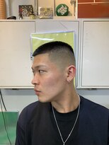 メリケンバーバーショップ フクオカ(MERICAN BARBERSHOP FUK)&nbsp;ハイライトマッシュパーマウルフアッシュブラック