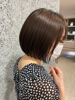 アールヘアーデザイン 千種(r hair design) 小顔見せショートベージュカラーブリーチしない透明感カラー