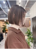 ボブハイライト30代40代似合わせヘアタッセルボブ小顔ヘア韓国