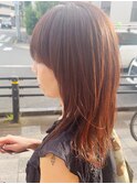 マッシュレイヤースタイル【ハイライト×カラー×カット】