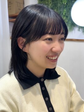 ビューブルー 亀戸錦糸町(VIEW BLUE) ◎ 美髪シアーカラーピンクブラウン切りっぱなしボブ