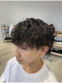 波巻きパーマ