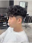 スペインカール　刈り上げ眉カットツイストスパイラルパーマ