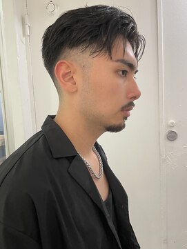 スー 渋谷(suu) ニュアンスパーマセンターパートメンズパーマスパイラルパーマン