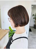 ナチュラルボブ　ワンカールパーマ