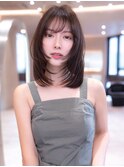 韓国レイヤー顔周りカット透明感カラー髪質改善艶髪シースルー